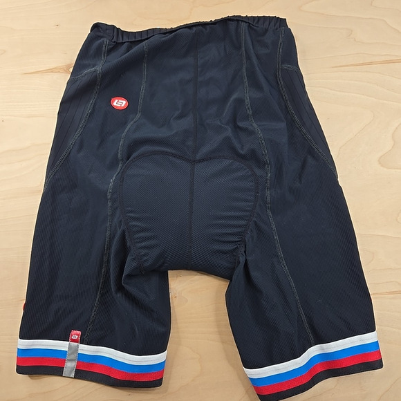 Bellwether Cycling Shorts XXL Black Red Blue Padded Bike Model 5691 - Picture 10 of 11